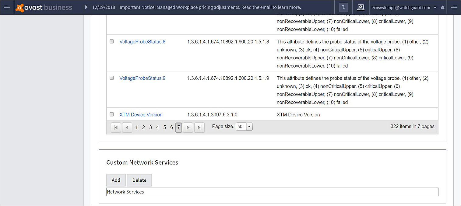 Screenshot of AVG Business Site Management, Configuration tab, Add dialog box